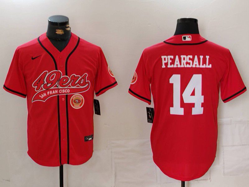 Men San Francisco 49ers 14 Pearsall Red Joint Name 2024 Nike Limited NFL Jersey style 3